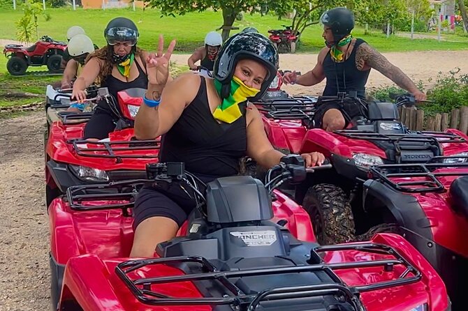 ATV, Bamboo Rafting , Horseback Ride & Blue Hole Falls Ocho Rios - Rad Venture ATV and swing: the off-road dirt moment