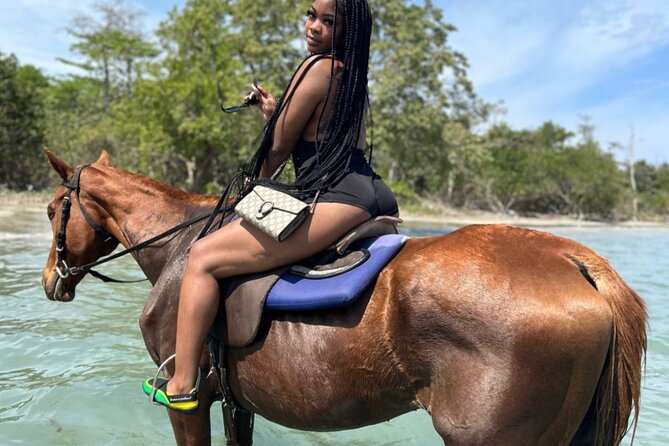 ATV , Bamboo Rafting & Horseback Ride Tour From Montego Bay - Stop 3: St. Anns Bay horseback ride with forest trails and sea swim