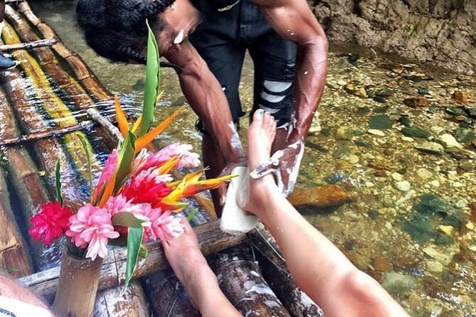 Bamboo Rafting, Limestone Foot Massage, Parasailing Private Tour - Getting There: Pickup, Air-Conditioned Rides, and a Mobile Ticket