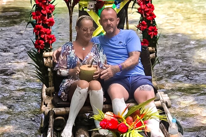 Bamboo River Rafting Limestone Foot Massage & Bottle of Rum Punch - On the Great River: 30-Foot Bamboo Rafts, Spring Water, and Captain Jerry