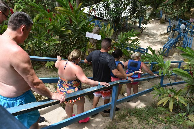 Blue Hole plus Secret Falls and Dunns River Falls Combo from Falmouth Hotels - Lunch at Scotchies Outdoor Garden Restaurant, and what to know