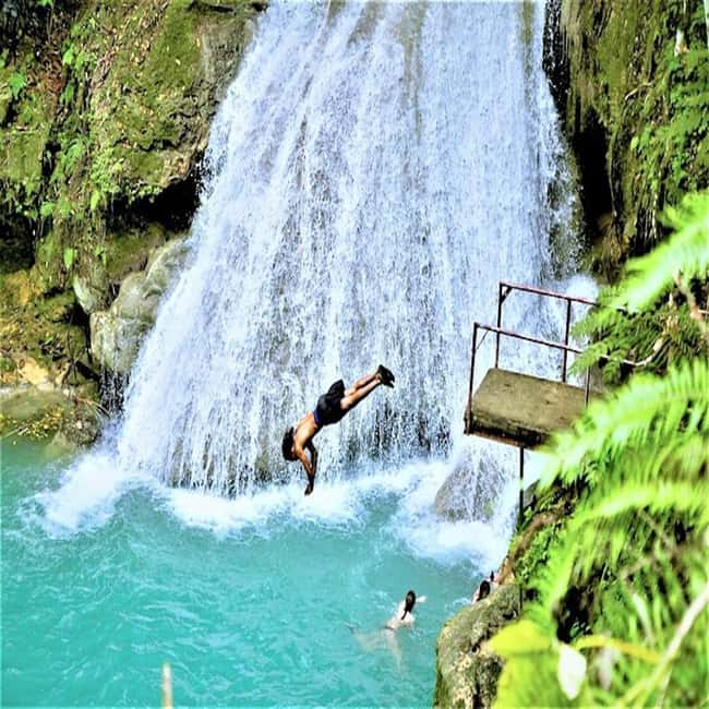 Blue Hole, Secret Falls, and Dunn's River Falls Combo Day-Tr - Blue Hole: Cliff Jumps, Rope Swing Fun, and Smart Prep