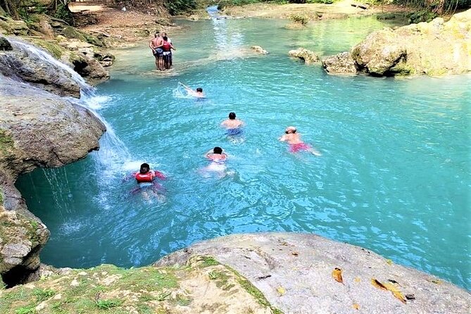 Blue Hole & Secret Falls Day-Trip with Shopping from Grand Palladium - Secret Falls: short jungle hike and close-up cascades