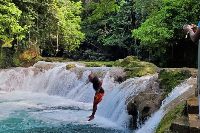 Blue Hole Waterfall Tour from Montego Bay - Entering Blue Hole: the mini jungle walk and falls access