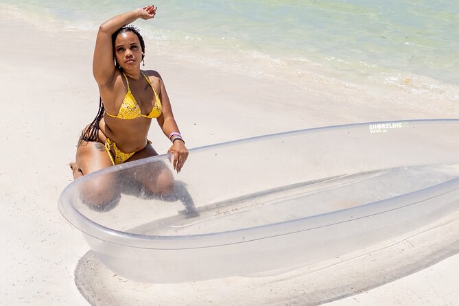 Clear Kayak Photoshoot in Montego Bay - Clear kayak + pro photography at Burwood Beach