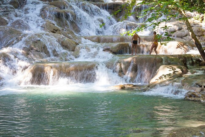 Dunn's River Falls & River Tubing with Lunch from Falmouth - Entering Dunn’s River Falls: 600 Feet of Climb-and-Swim Fun