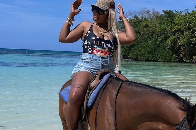 Dunn’s River Falls,Zip lining & horseback riding Combo tour from Montego Bay - Horseback Riding Through the Rainforest to the Ocean Edge
