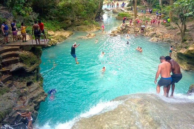 Dunns River Falls and Blue Hole Ocho Rios - Blue Hole Ocho Rios: Rope Swings, Hidden Pools, and Cave Exploration Time