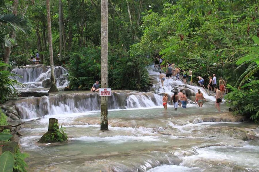 From Montego Bay: Dunn’s River Falls Experience - What to bring for a wet rock climb and a beach cooldown