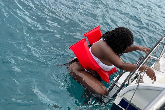 Half Day Catamaran Party Boat, Snorkeling and Hip Strip Tour - The Catamaran Sail: Front Nets, Sun Time, and Music