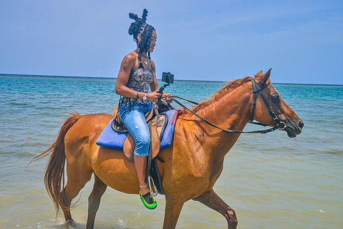 Horseback riding & bluehole secret falls from Montego Bay - The Blue Hole Adventure: Rope Swinging, Jumping, and Hidden Waterfalls