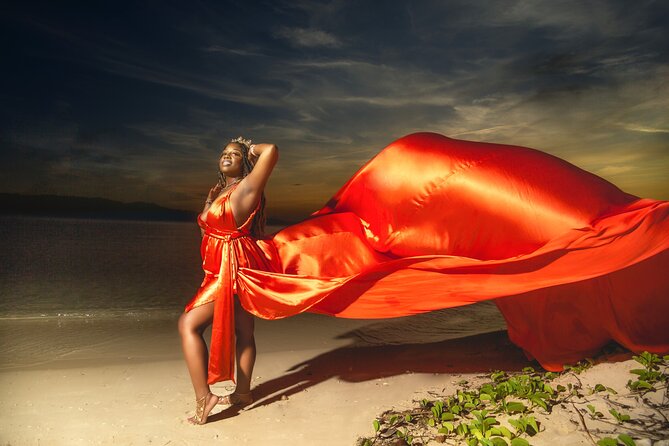 Jamaica Flying Dress Photoshoots - Doctors Cave Beach Photo Stop: The Backdrop and the Trade-Off