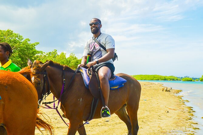 Jamaica's Ocean Horseback Bamboo Raft Adventure and Transport - The ocean gallop feeling you should expect
