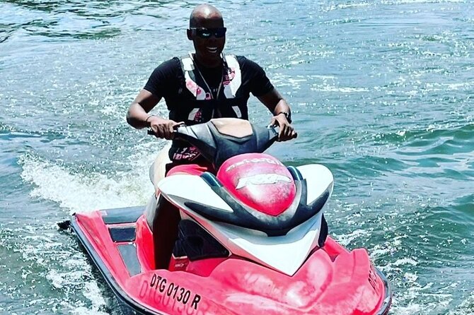 Jet Ski/ Parasailig Water Activity in Montego Bay Jamaica. - The North Coast drive-through: airport views to beach access