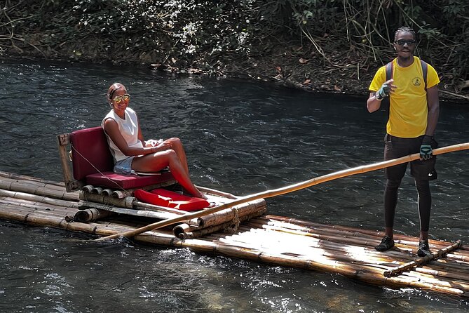 (Martha Brae River) Bamboo Rafting - Arrival setup: entry, welcome drink, and getting ready to float