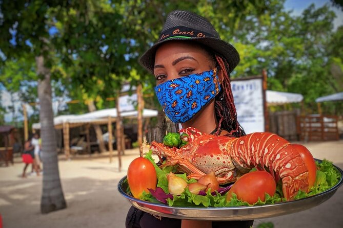 Montego Bay: Bamboo Beach Club VIP Access with Lunch & Cocktails - Four Courses of Jamaican Flavor, From Jerk Chicken to Dessert