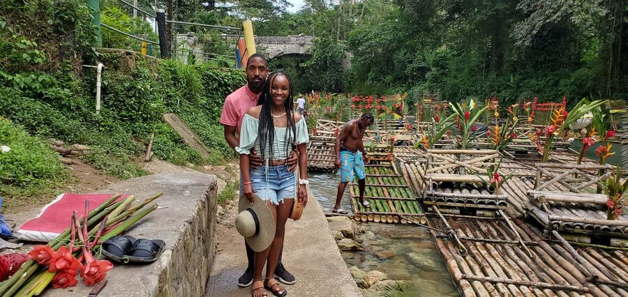 Montego Bay: Bamboo Raft Cruise on the Great River - On the raft: 30 feet of calm, river rhythm, and real cooling-off breaks