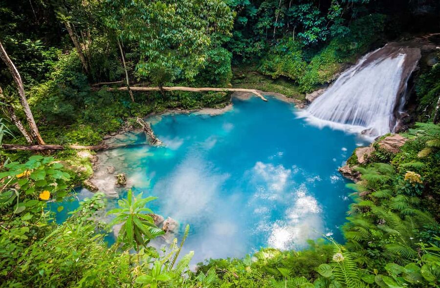 Montego Bay: Blue Hole, Dunn’s River, and Reggae Hill Tour - Blue Hole, Clarendon Parish: Swim, explore, and respect slippery rocks