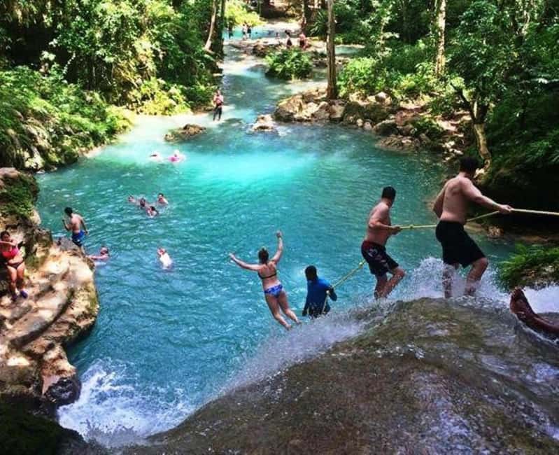 Montego Bay: Blue Hole, Dunn’s River, and Reggae Hill Tour - Dunn’s River Falls: The hand-climb, plunge pools, and your backup plan