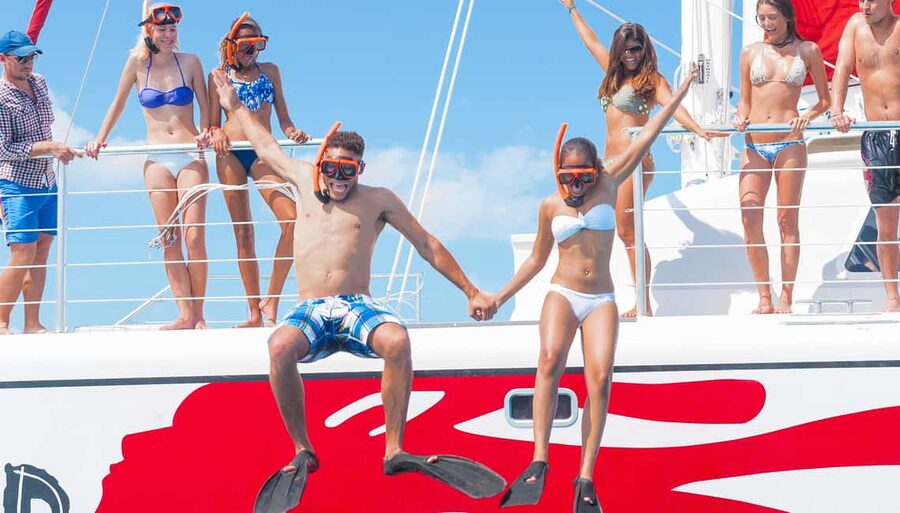 Montego Bay: Reggae Family Catamaran Cruise with Snorkeling - Margaritaville time: family water play, plus one important note