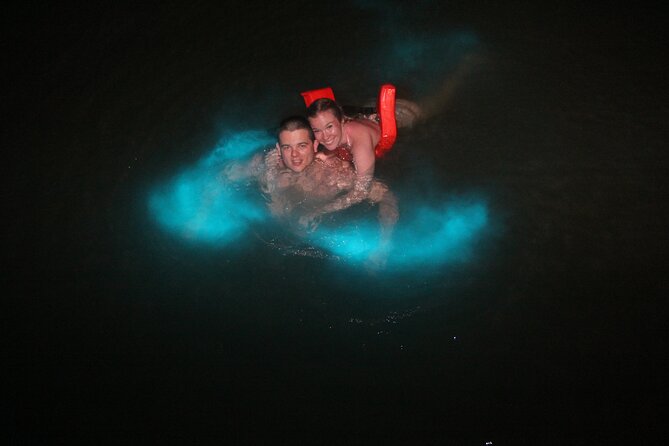 Mystic Lagoon Night-Time Cruise and Swim from Montego Bay & Trelawny - Stop 2 near the Martha Brae area: the swim and water that lights up