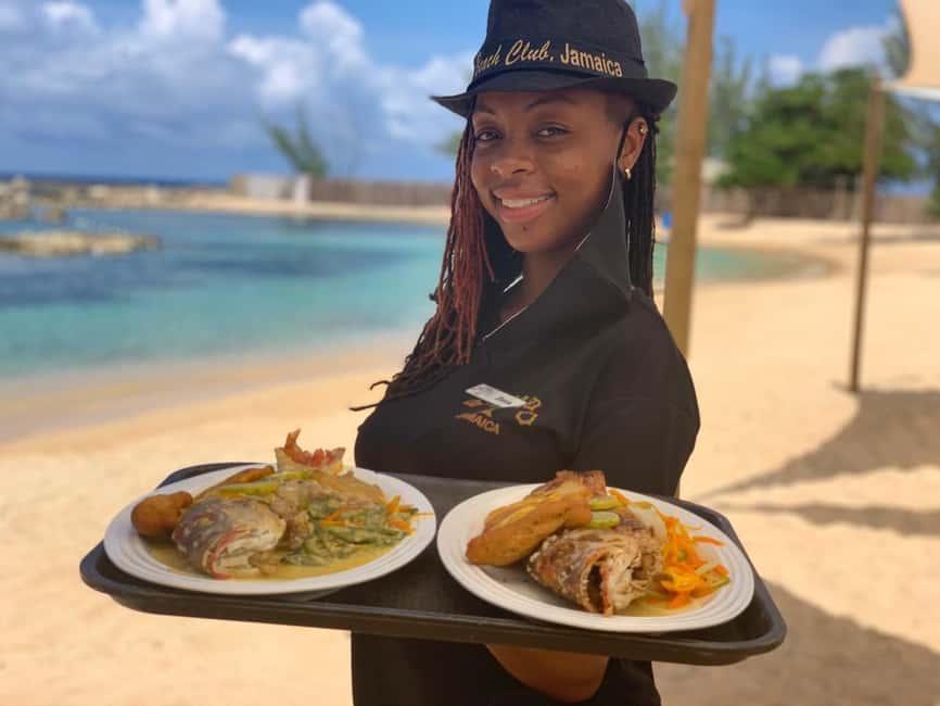 Ocho Rios: Bamboo Beach Club VIP Pass with Lunch and Drinks - The VIP lounge setup: chairs, drinks, and a lower-effort beach day