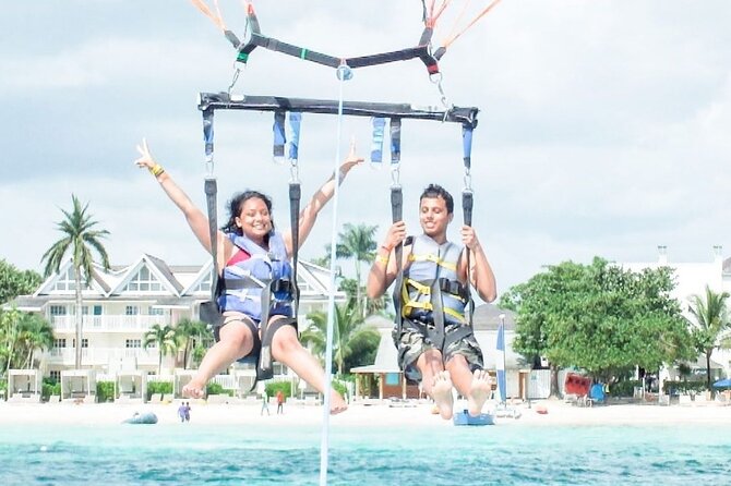 Parasailing, Blue Hole Mineral Spring, Seven Mile Beach - Jerk Chicken, Quick Stops, and Real Jamaica Moments