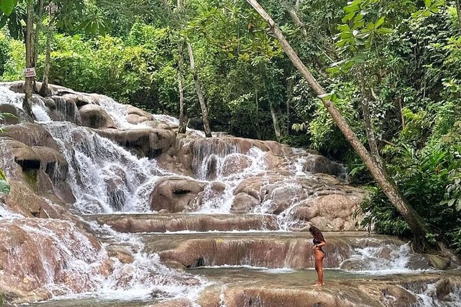 Private Dunn's River Falls and Blue Hole Tour Ocho Rios Jamaica - The Blue Hole (Secret Falls): water play with a guide’s eye