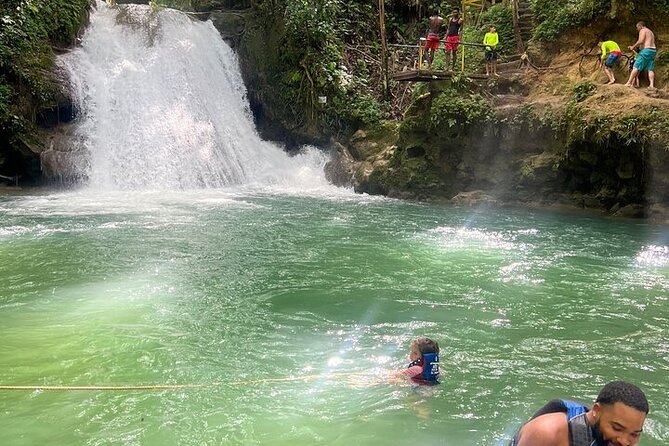 Private fun fill tour from Montego Bay to dunns river & blue hole - Blue Hole Time: Secret Falls, Jump, Splash, and Swim