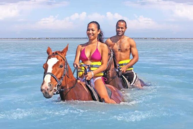 Private Horseback Riding, Swimming and Dunn's River Falls Tour - Ocean horseback riding: what the sea dip feels like and what to expect on the route