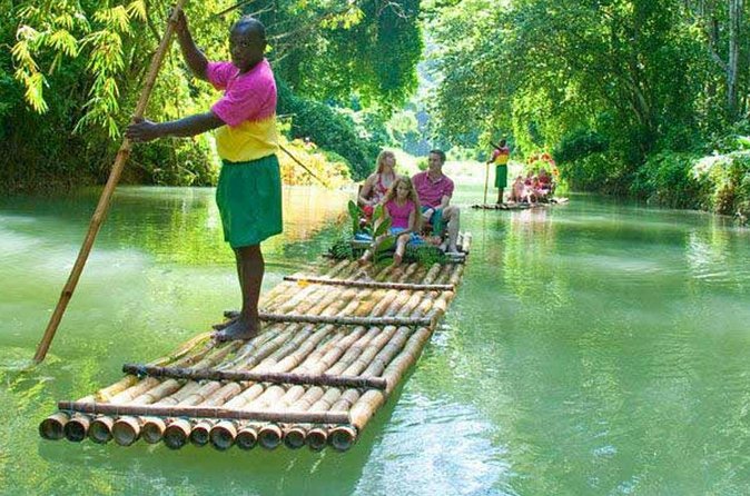 Private Roundtrip Transportation to Martha Brae Rafting - Bamboo rafting downstream on 30-foot rafts