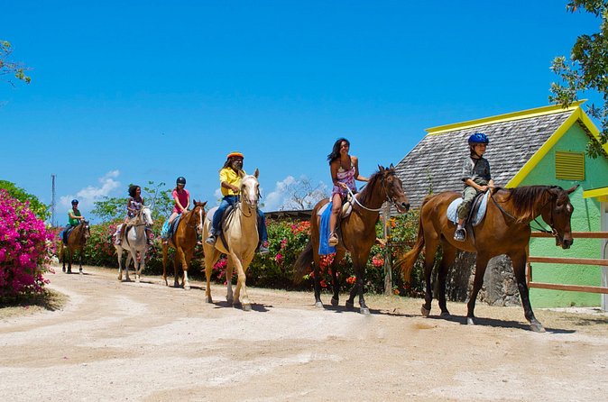 Sand n Saddle Horseback Ride & Swim Tour from Falmouth - Falmouth Stops: Pepper Jerk and Colonial Courthouse Views